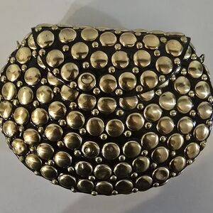 Gold and Black Studded Women's Clutch